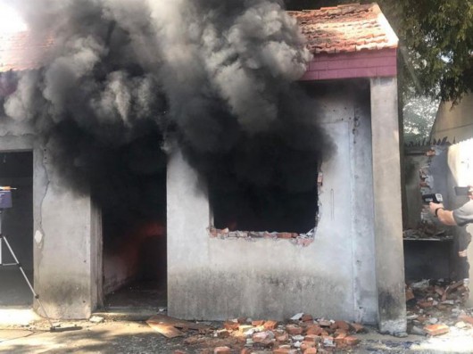 电瓶车火灾实验